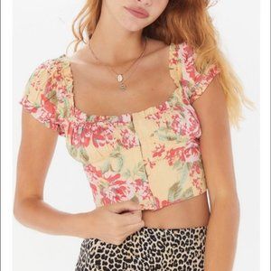 Urban Outfitters Floral Crop Top